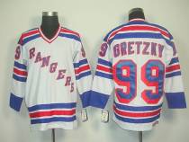 New York Rangers -99 Wayne Gretzky White CCM Road Stitched NHL Jersey