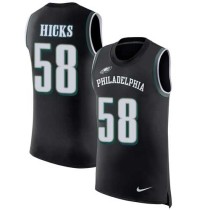 Nike Eagles -58 Jordan Hicks Black Alternate Stitched NFL Limited Rush Tank Top Jersey