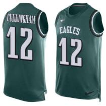 Nike Eagles -12 Randall Cunningham Midnight Green Team Color Stitched NFL Limited Tank Top Jersey