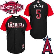Los Angeles Angels of Anaheim -5 Albert Pujols Black 2015 All-Star American League Stitched MLB Jers