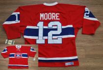 Montreal Canadiens -12 Dominic Moore Stitched Red CH CCM Throwback NHL Jersey