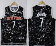 New York Knicks -7 Carmelo Anthony Black City Light Stitched NBA Jersey