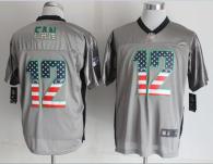 Nike Seattle Seahawks #12 Fan Grey Men's Stitched NFL Elite USA Flag Fashion Jersey