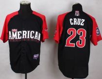 Seattle Mariners #23 Nelson Cruz Black 2015 All-Star American League Stitched MLB Jersey
