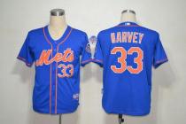 New York Mets -33 Matt Harvey Blue Alternate Home Cool Base Stitched MLB Jersey