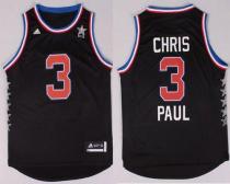 Los Angeles Clippers -3 Chris Paul Black 2015 All Star Stitched NBA Jersey