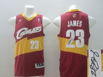 Autographed Cleveland Cavaliers -23 LeBron James Red Stitched New NBA Jersey