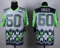 Nike Seattle Seahawks #60 Max Unger Grey Men‘s Stitched NFL Elite Noble Fashion Jersey