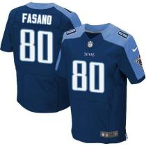 Nike Tennessee Titans -80 Anthony Fasano Navy Blue Alternate Stitched NFL Elite Jersey