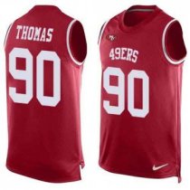 Nike 49ers -90 Solomon Thomas Red Team Color Stitched NFL Limited Tank Top Jersey