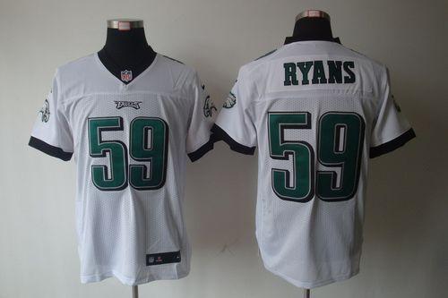 Nike Philadelphia Eagles #59 DeMeco Ryans White Men's Stitched NFL Elite Jersey