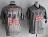 Nike Cincinnati Bengals -14 Andy Dalton Grey NFL Elite USA Flag Fashion Jersey