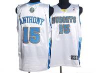 Denver Nuggets -15 Carmelo Anthony Stitched White NBA Jersey