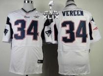 Nike New England Patriots -34 Shane Vereen White Super Bowl XLIX Mens Stitched NFL Elite Jersey