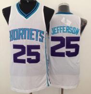 Revolution 30 Charlotte Hornets -25 Al Jefferson White Stitched NBA Jersey