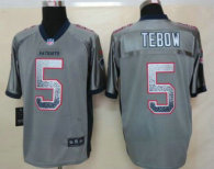 2013 New Nike New England Patriots 5 Tebow Drift Fashion Grey Elite Jerseys
