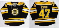 Boston Bruins -47 Torey Krug Black Home Stitched NHL Jersey