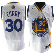 Golden State Warriors -30 Stephen Curry White Stitched NBA Jersey