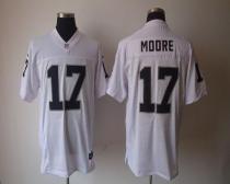 Nike Oakland Raiders #17 Denarius Moore White Men's Stitched NFL Elite Jersey