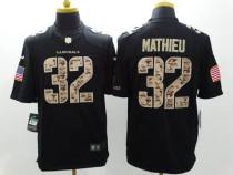 Nike Arizona Cardinals -32 Tyrann Mathieu Black Stitched NFL Limited Salute to Service Jersey