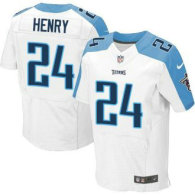Nike Titans -24 Derrick Henry White Stitched NFL Elite Jersey