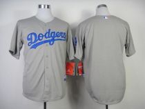 Los Angeles Dodgers Blank Grey w 50th Anniversary Dodger Stadium Patch Stitched MLB Jersey