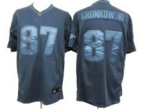 NEW New England Patriots 87 Rob Gronkowski Blue Drenched Limited Jerseys