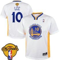 Revolution 30 Golden State Warriors -10 David Lee White Alternate The Finals Patch Stitched NBA Jers