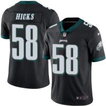 Nike Eagles -58 Jordan Hicks Black Stitched NFL Color Rush Limited Jersey