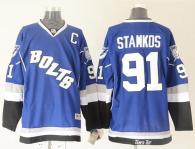 Tampa Bay Lightning -91 Steven Stamkos Blue Third Stitched NHL Jersey