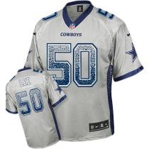 Nike Dallas Cowboys #50 Sean Lee Grey Men's Stitched NFL Elite Drift Fashion Jersey