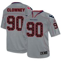 Nike Houston Texans -90 Jadeveon Clowney New Lights Out Grey Mens Stitched NFL Elite Jersey