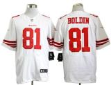 Nike San Francisco 49ers -81 Anquan Boldin White Mens Stitched NFL Elite Jersey