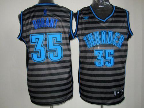 Oklahoma City Thunder -35 Kevin Durant Black Grey Groove Stitched NBA Jersey