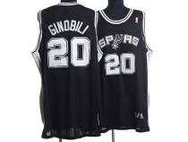 San Antonio Spurs -20 Manu Ginobili Stitched Black NBA Jersey