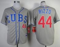 Chicago Cubs -44 Anthony Rizzo Grey Alternate Road Cool Base Stitched MLB Jersey