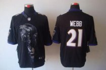 Nike Ravens -21 Lardarius Webb Black Alternate Stitched NFL Helmet Tri-Blend Limited Jersey