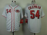 Cincinnati Reds -54 Aroldis Chapman White Cool Base Stitched MLB Jersey