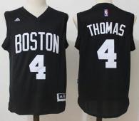 Boston Celtics -4 Isaiah Thomas Black Fashion Stitched NBA Jersey