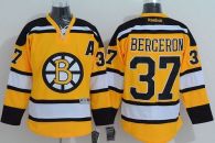 Boston Bruins -37 Patrice Bergeron Yellow Stitched NHL Jersey