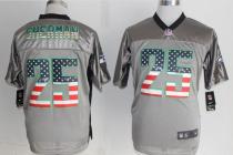 Nike Seattle Seahawks #25 Richard Sherman Grey Men‘s Stitched NFL Elite USA Flag Fashion Jersey