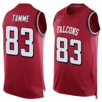 Nike Atlanta Falcons 83 Jacob Tamme Red Team Color Stitched NFL Limited Tank Top Jersey