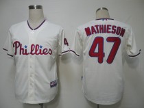 Philadelphia Phillies #47 Scott Mathieson Cream Cool Base Stitched MLB Jersey