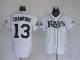 Tampa Bay Rays #13 Carl Crawford Stitched White MLB Jersey