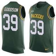 Nike Green Bay Packers -39 Demetri Goodson Green Team Color Stitched NFL Limited Tank Top Jersey