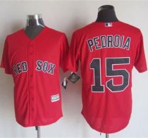 Boston Red Sox #15 Dustin Pedroia Red New Cool Base Stitched MLB Jersey