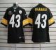 Nike Pittsburgh Steelers #43 Troy Polamalu Black Team Color With 80TH Patch Men's Stitched NFL Elite