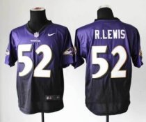 NEW Baltimore Ravens 52 Ray Lewis Purple Black Drift Fashion II Elite NFL Jerseys