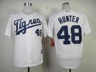 Detroit Tigers #48 Torii Hunter White  Los Tigres  Stitched MLB Jersey