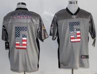 Nike Ravens -5 Joe Flacco Grey Men's Stitched NFL Elite USA Flag Fashion Jersey